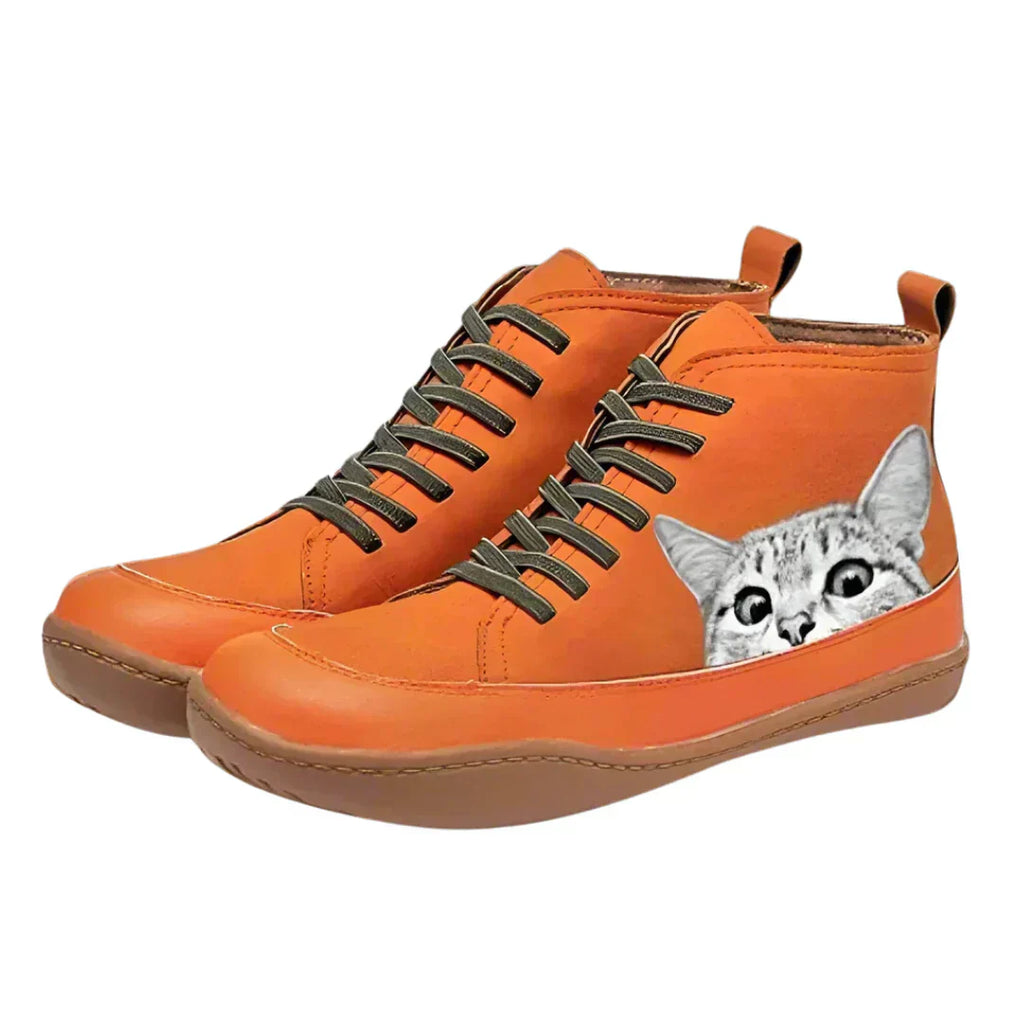 Savrani™ | Botines de piel para los amantes de los gatos