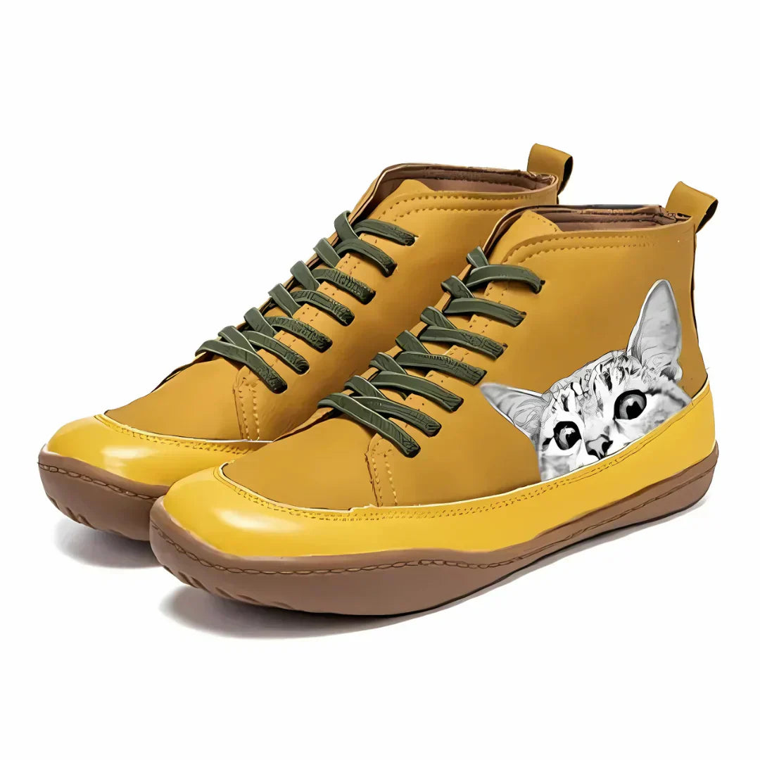 Savrani™ | Botines de piel para los amantes de los gatos
