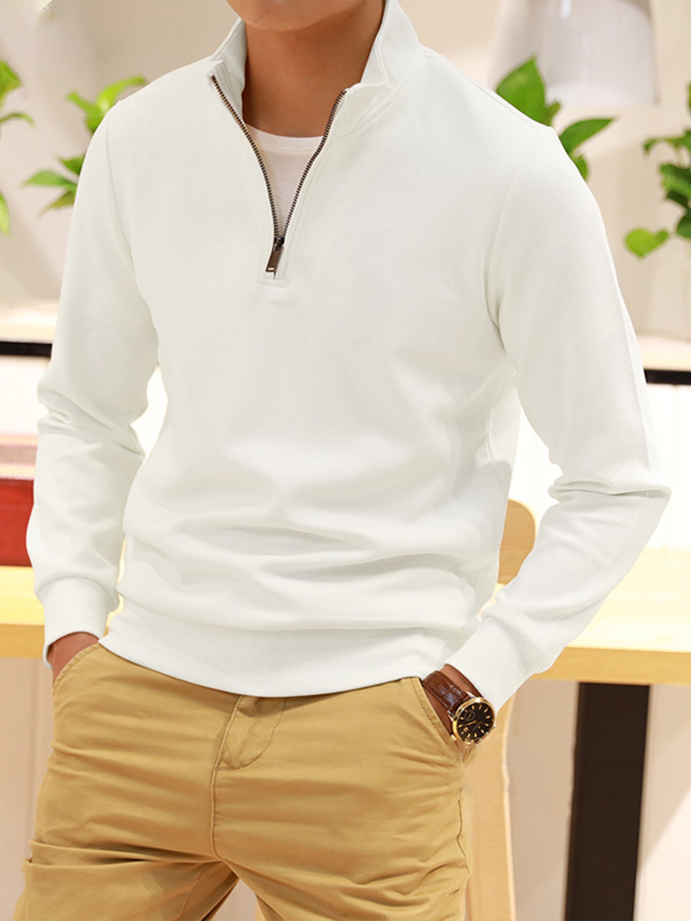 CozySpacer | Sudadera con medio cremallera