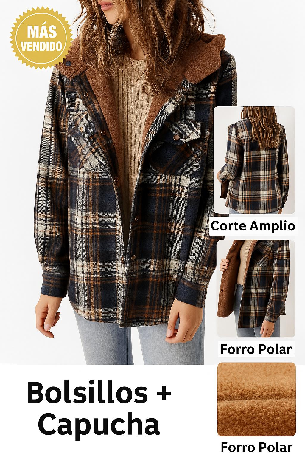 Clorens® Chaqueta Oversize con Capucha