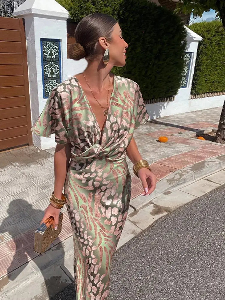 CLARANDRA | VESTIDO MIDI DE COBRE