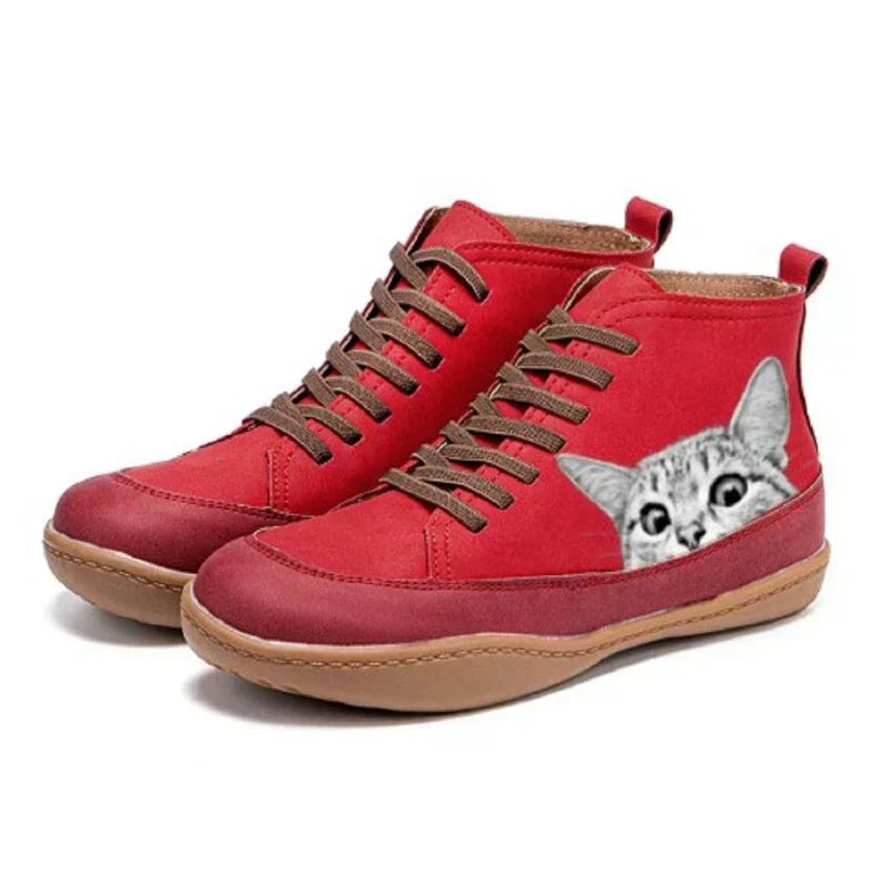 Savrani™ | Botines de piel para los amantes de los gatos