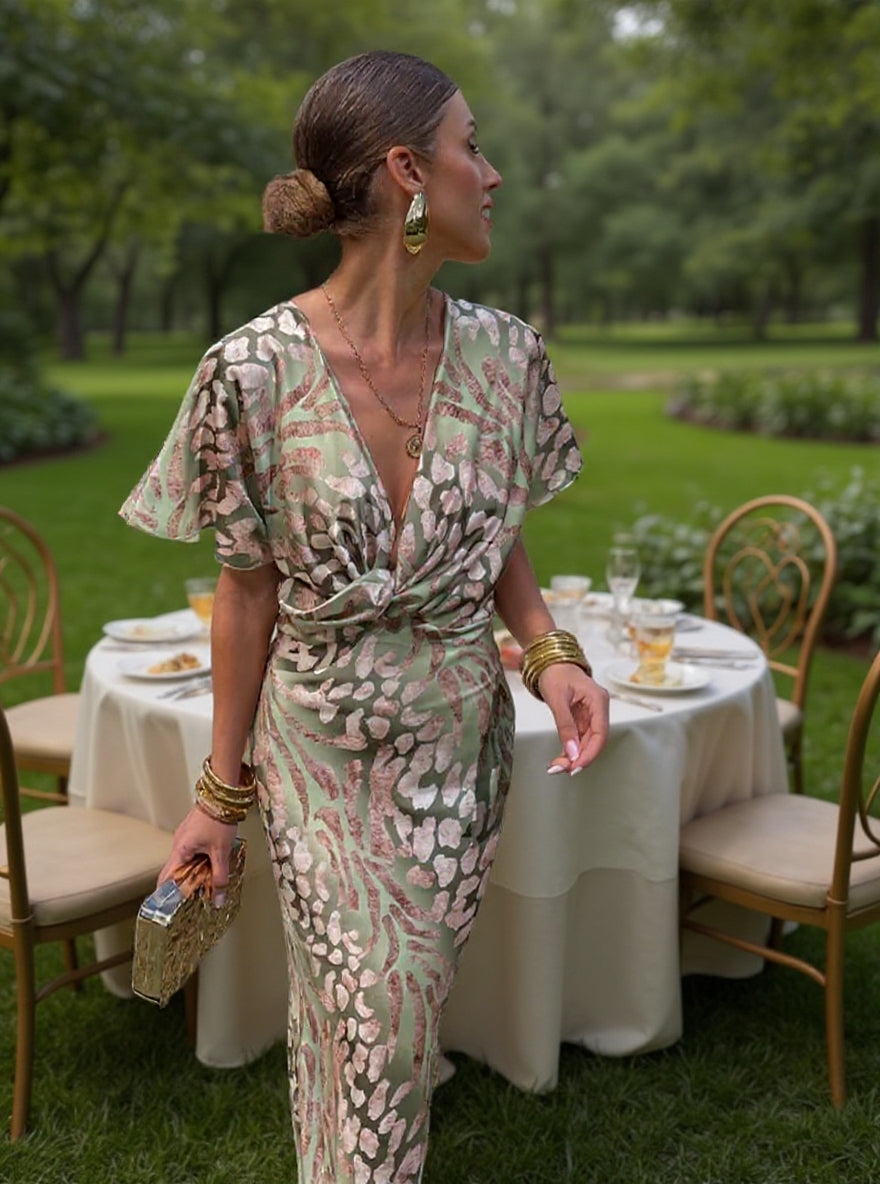 CLARANDRA | VESTIDO MIDI DE COBRE