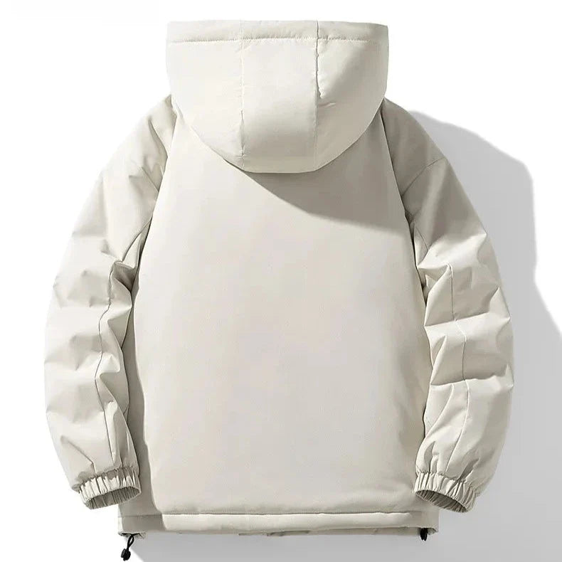 Chaqueta HoodedShield™ – Abrigo con Capucha y Cremallera