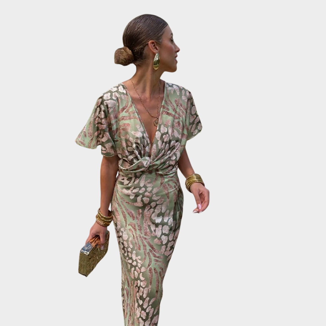 CLARANDRA | VESTIDO MIDI DE COBRE