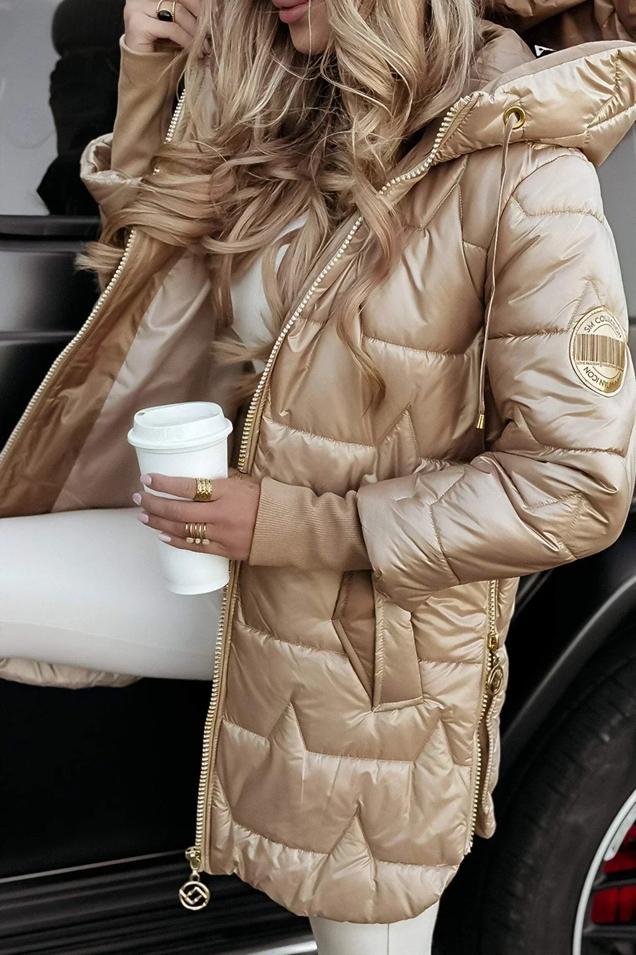 Savrani™ | Elegante abrigo de invierno con capucha y acolchado