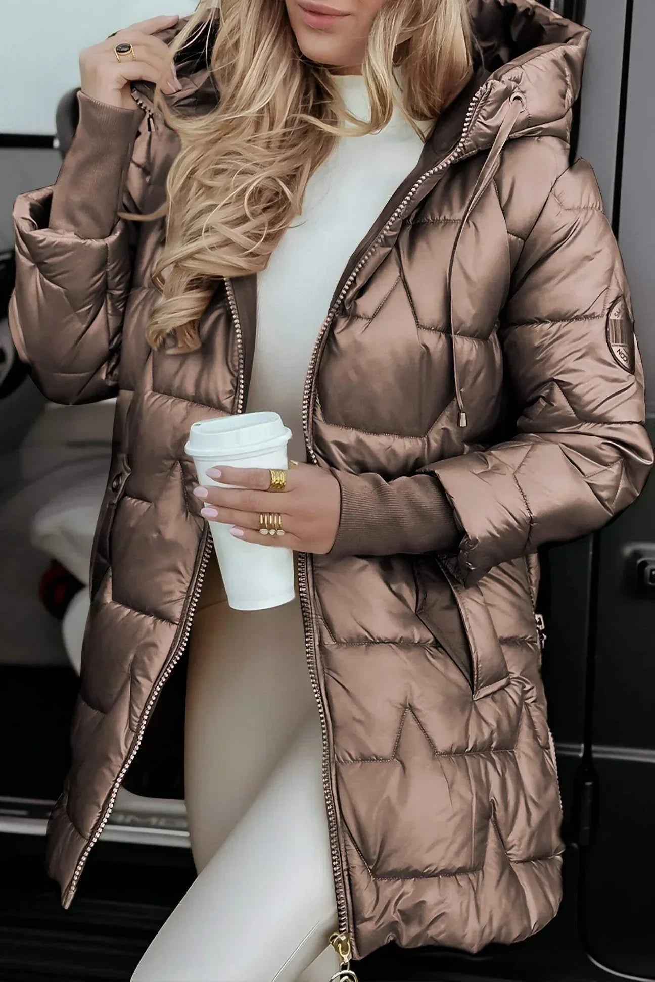 Savrani™ | Elegante abrigo de invierno con capucha y acolchado