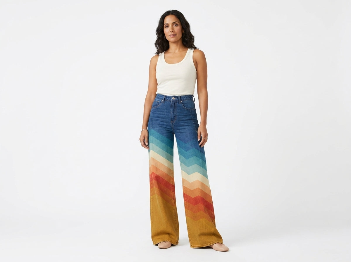Lea™ | Pantalón Retro Zigzag Elegante